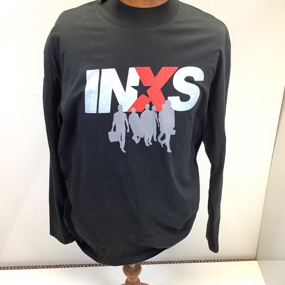 Vintage INXS Concert Tour Long Sleeve T-Shirt Mens Size XXL Black White Red - Picture 1 of 5